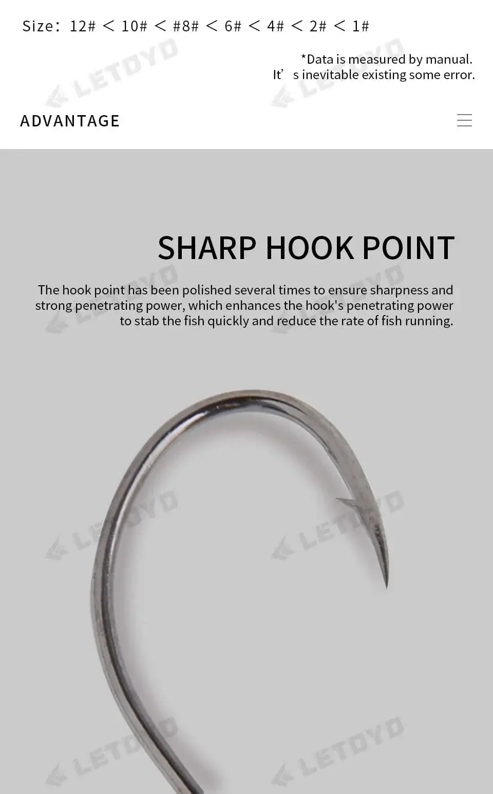 China China LETOYO forged shank Barbed oversize eye Fishhook for spoon lure High Carbon Steel black nickle spinner hook for Stream fishing