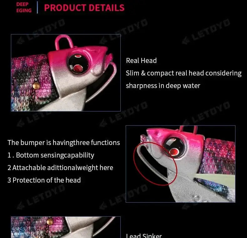 China China LETOYO Luminous Plating squid bait tip run sinker eging squid jig Artificial baits Cuttlefish Octopus EGI Sea Fishing lures