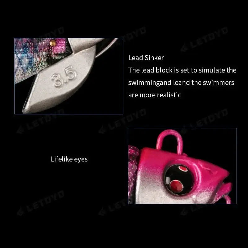 China China LETOYO Luminous Plating squid bait tip run sinker eging squid jig Artificial baits Cuttlefish Octopus EGI Sea Fishing lures