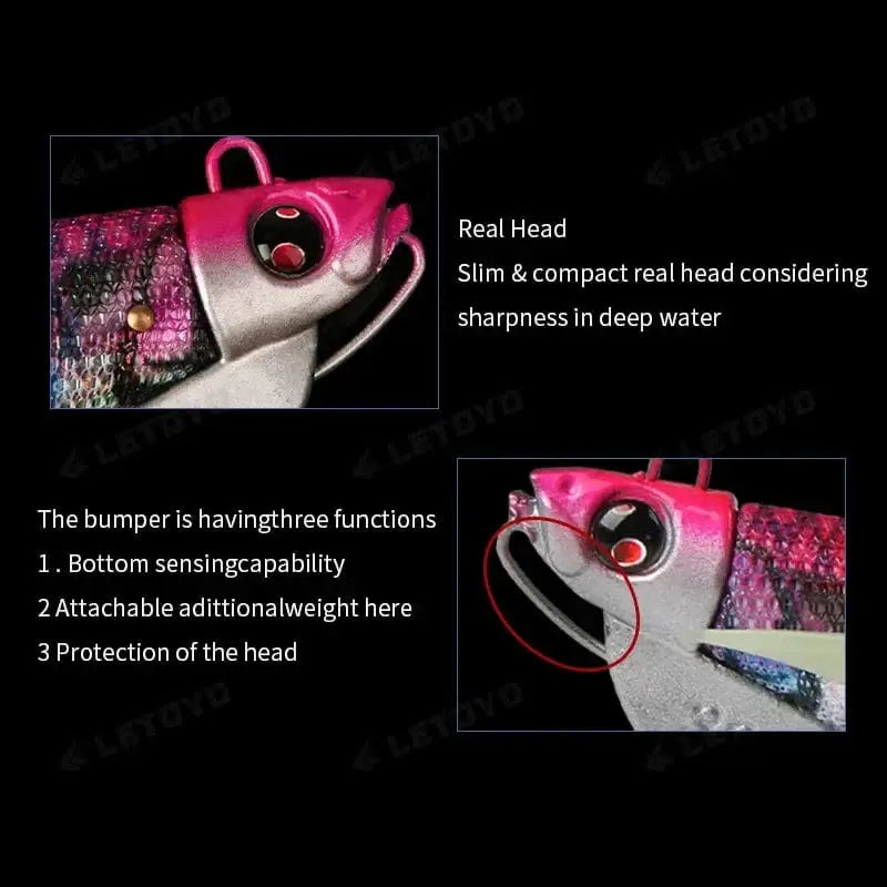 China China LETOYO Luminous Plating squid bait tip run sinker eging squid jig Artificial baits Cuttlefish Octopus EGI Sea Fishing lures