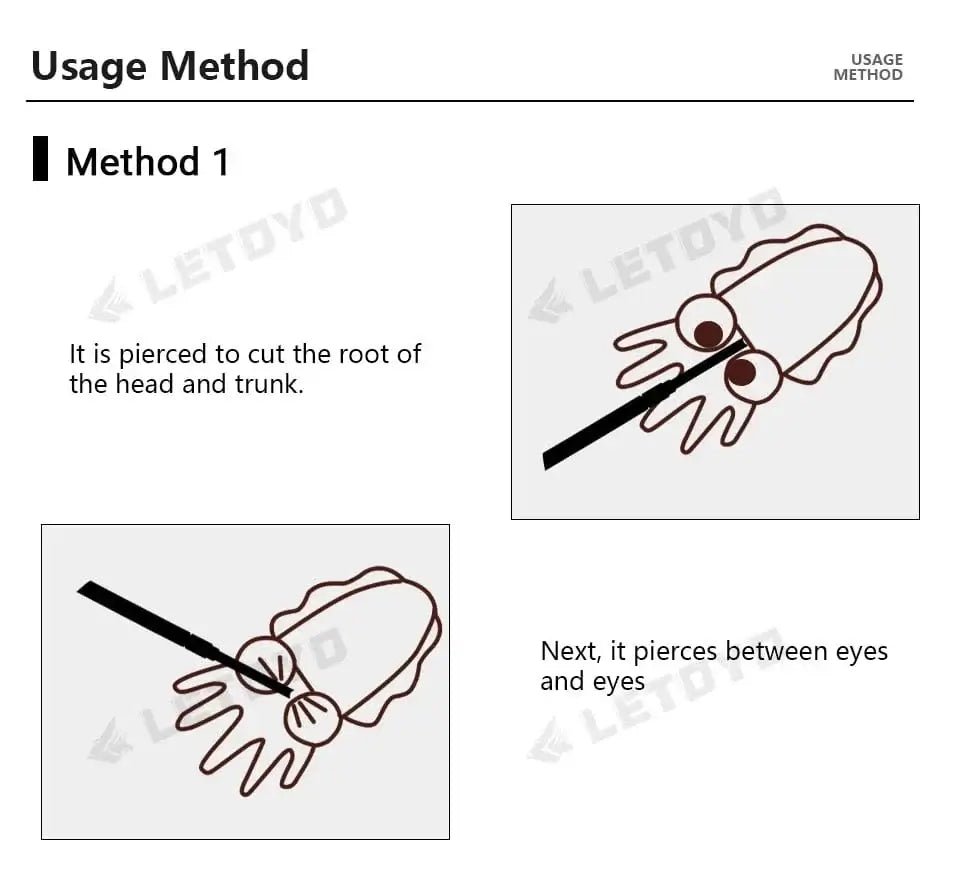 China China LETOYO Squid Nerve Cord Cut Fishing Tools Correct squid jig hook Stainless Steel Squid Knife for Webfoot Octopus Cuttlefish