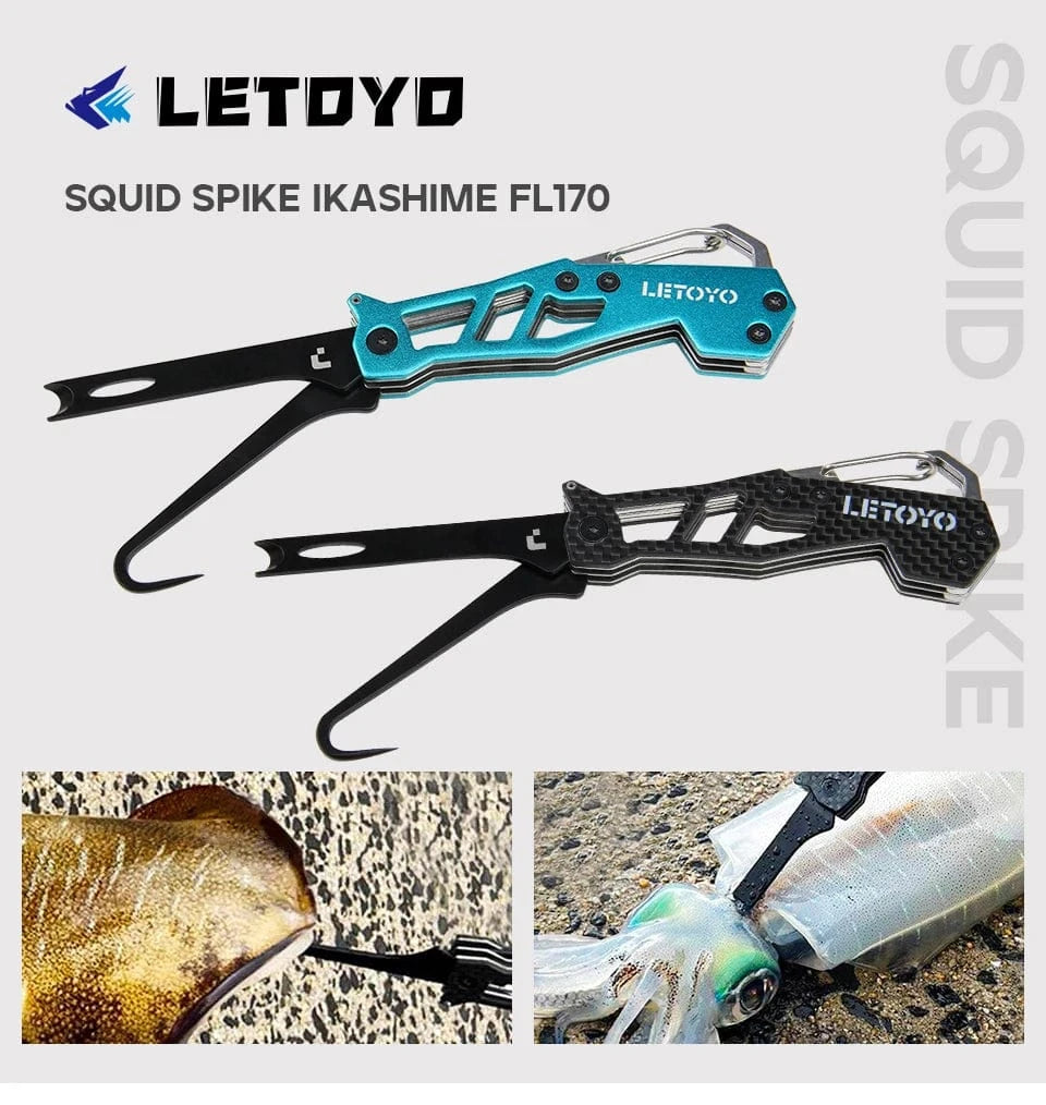 China China LETOYO Squid Nerve Cord Cut Fishing Tools Correct squid jig hook Stainless Steel Squid Knife for Webfoot Octopus Cuttlefish