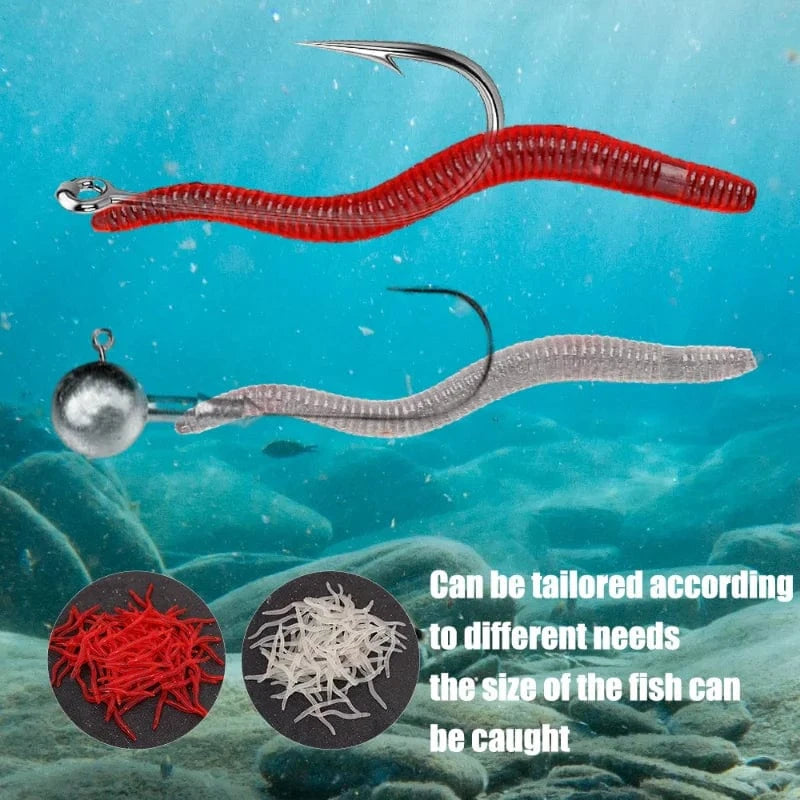 China China Lifelike Red Worm Soft Lure Earthworm Ice Winter Fishing Silicone Artificial Bait Fishy Shrimp Additive Bass Carp Fishing Lure