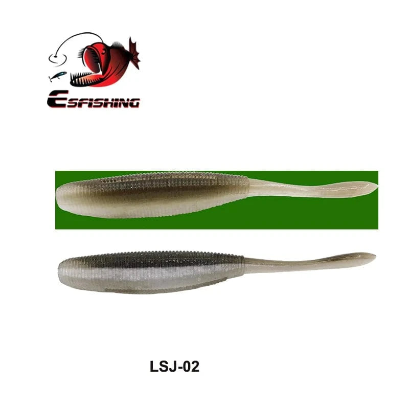 China China LSJ02 / 100mm 8pcs KESFISHING Artificial Silicone Soft Baits Drive Shad 4" Bass Pike Shrimp Scented Salts Pesca Fishing Lures Tackle