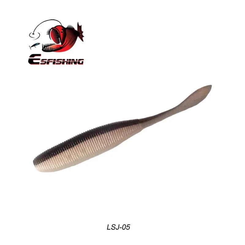 China China LSJ05 1 / 100mm 8pcs KESFISHING Artificial Silicone Soft Baits Drive Shad 4" Bass Pike Shrimp Scented Salts Pesca Fishing Lures Tackle