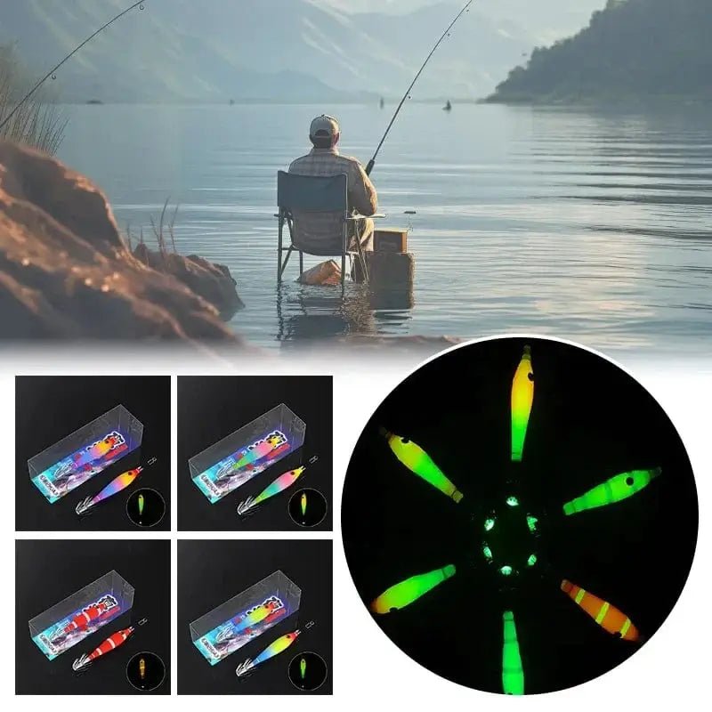 China China Luminous Floating Squid Jig Eging Fishing Squid Lure Artificial Bait for Fishing Squid Octopus Luminous Cuttlefish Hard Bait Jig