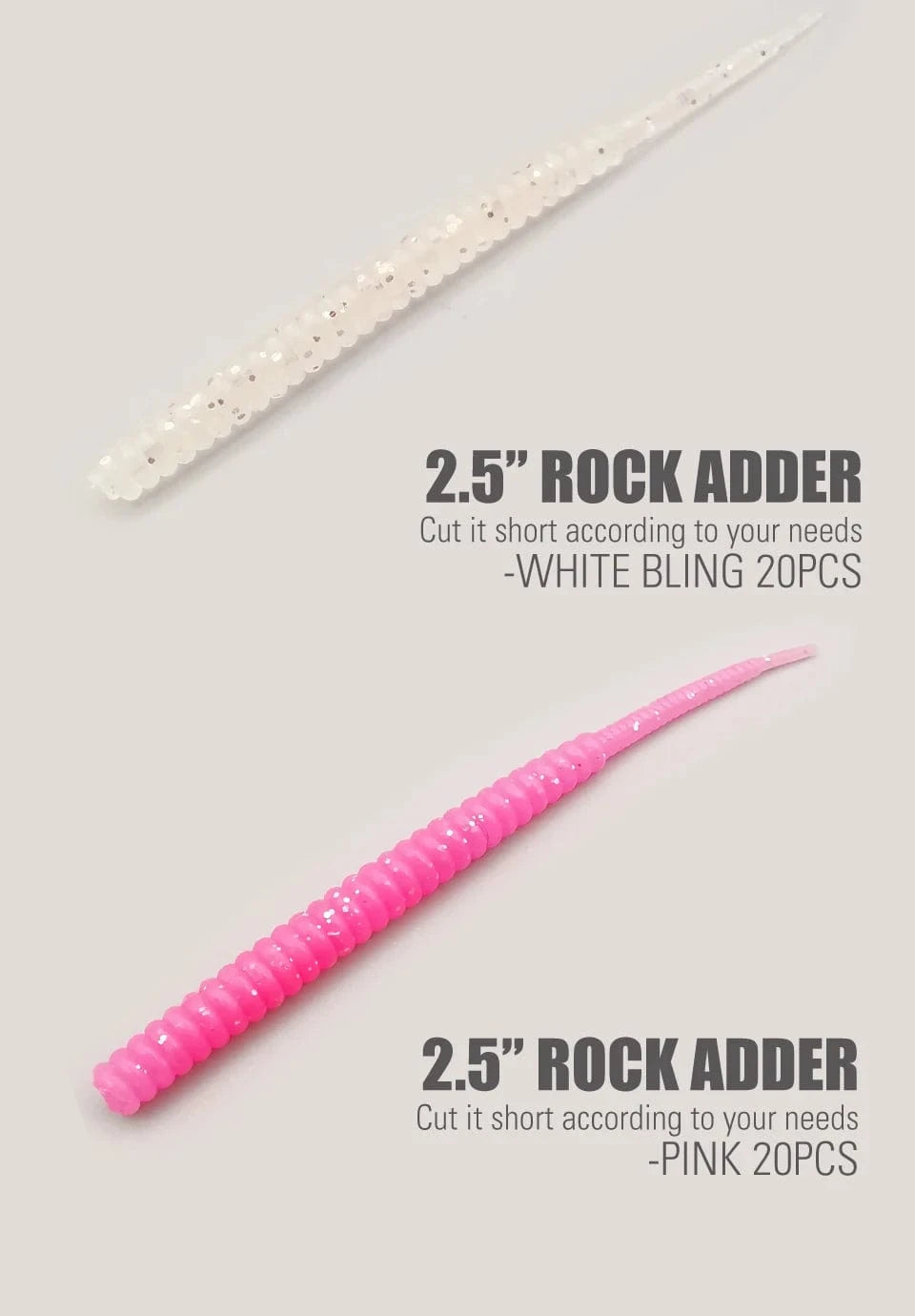 China China LUREHOLIC 0-2.5” Free Cut Aji Fishing ROCK ADDER Fineese Lure Fishing Soft Lure Needle Tail Mini