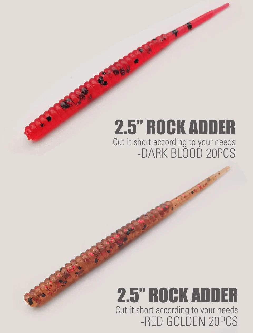 China China LUREHOLIC 0-2.5” Free Cut Aji Fishing ROCK ADDER Fineese Lure Fishing Soft Lure Needle Tail Mini