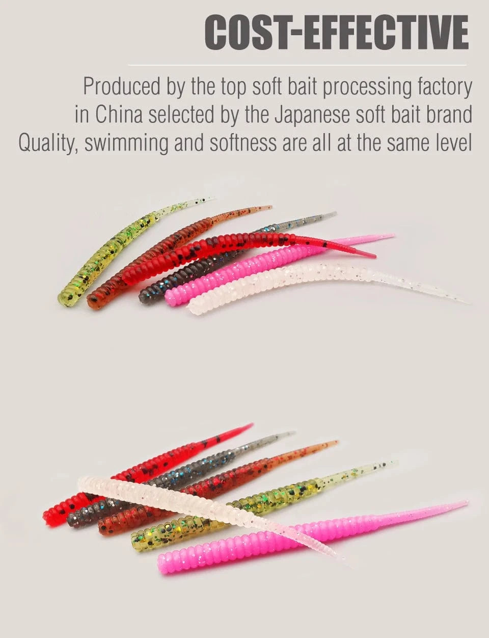China China LUREHOLIC 0-2.5” Free Cut Aji Fishing ROCK ADDER Fineese Lure Fishing Soft Lure Needle Tail Mini