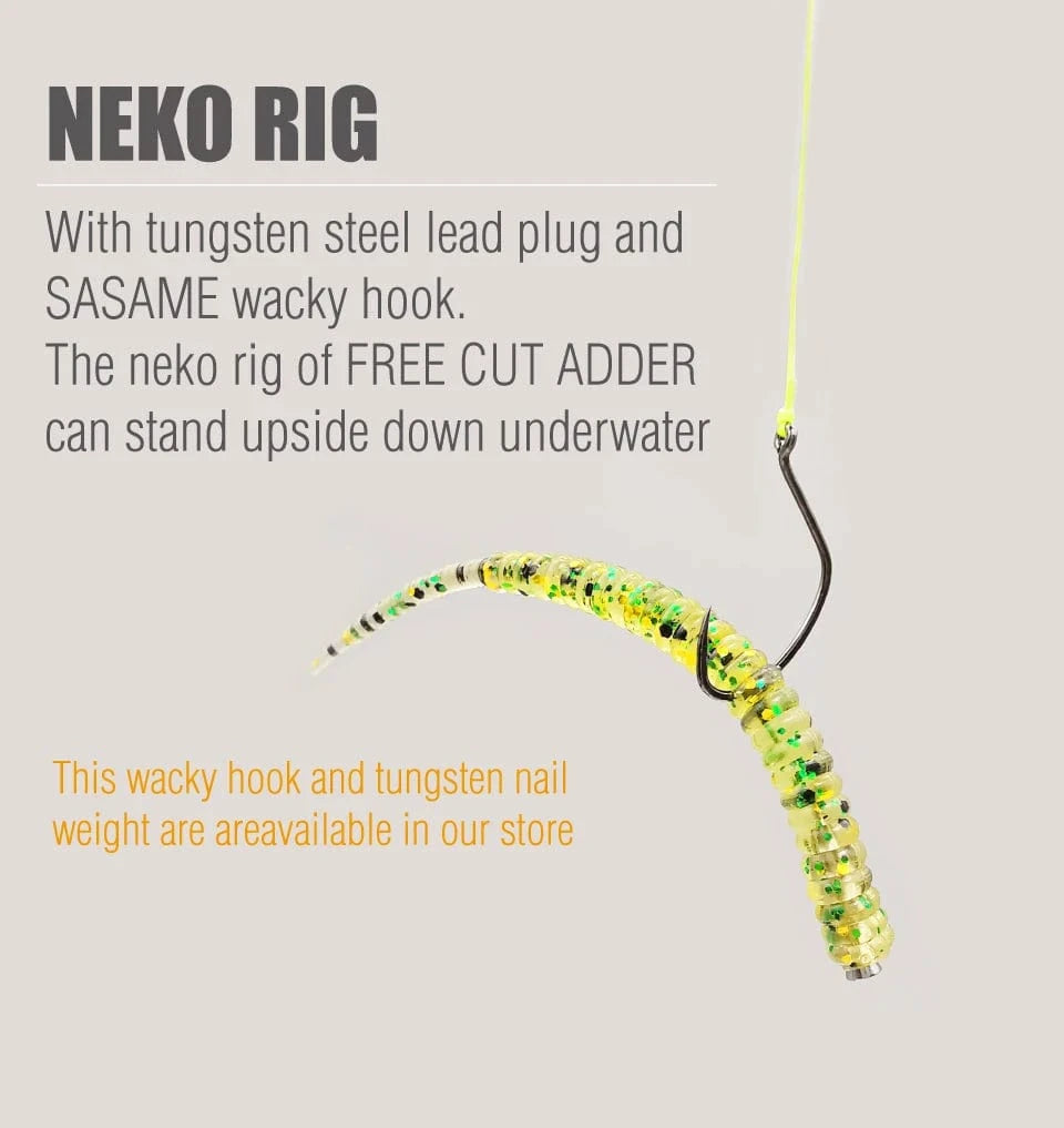 China China LUREHOLIC 0-2.5” Free Cut Aji Fishing ROCK ADDER Fineese Lure Fishing Soft Lure Needle Tail Mini