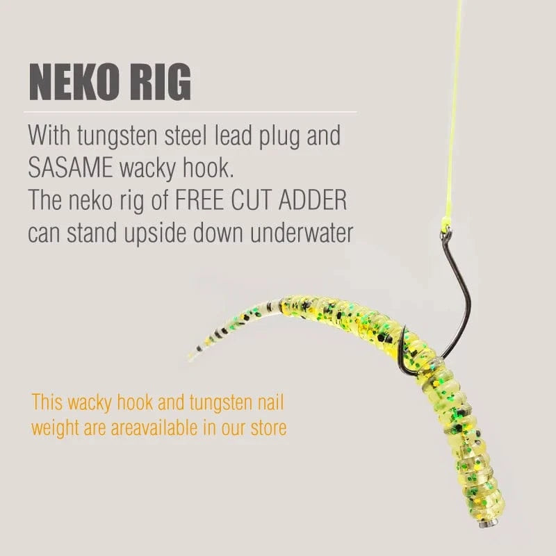 China China LUREHOLIC 0-2.5” Free Cut Aji Fishing ROCK ADDER Fineese Lure Fishing Soft Lure Needle Tail Mini