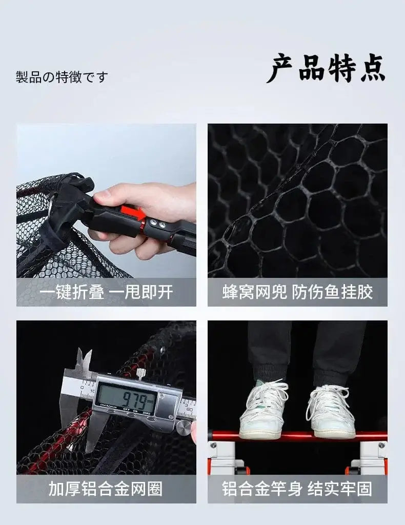 China China Luya folding net portable stream micro coated net boat fishing retractable sea fishing small net