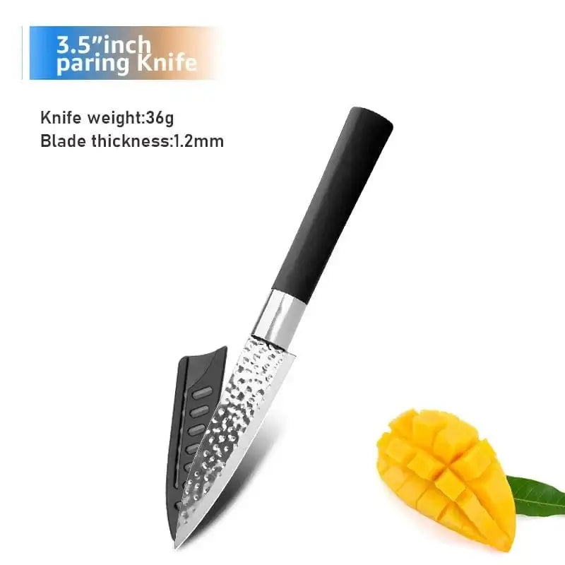 China China M / Russian Federation Chef knives 6 Set Professional Japanese Kitchen knives High Carban  stainless steel Meat Cleaver Fruit Paring knife Chef Knife
