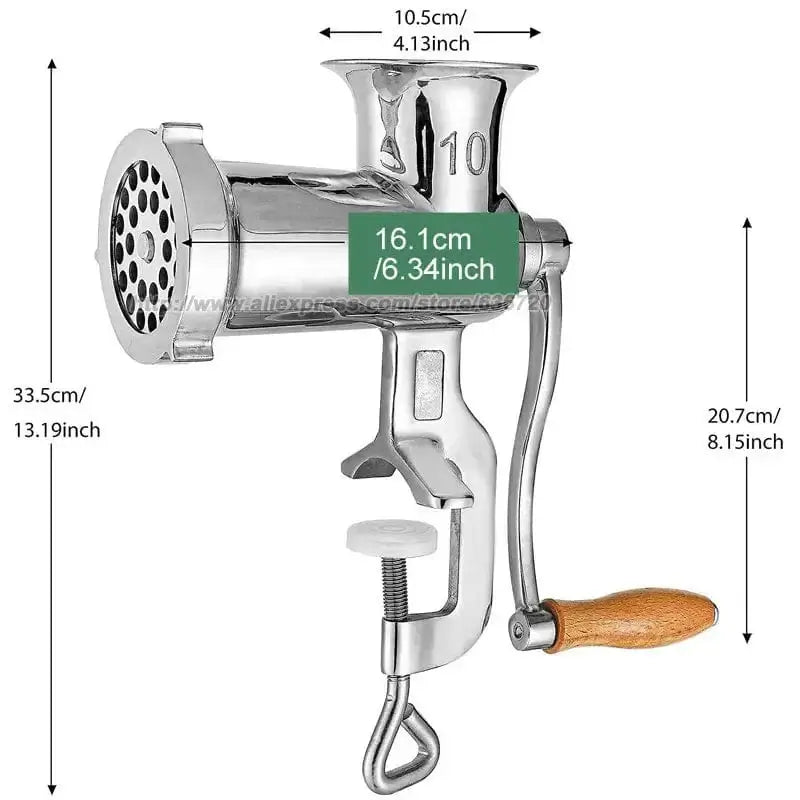 China China Manual Meat Grinder Stainless Steel Hand Crank Meat Grinding Machine Sausage Stuffer Filler Household Pork Mincer Sausage Maker