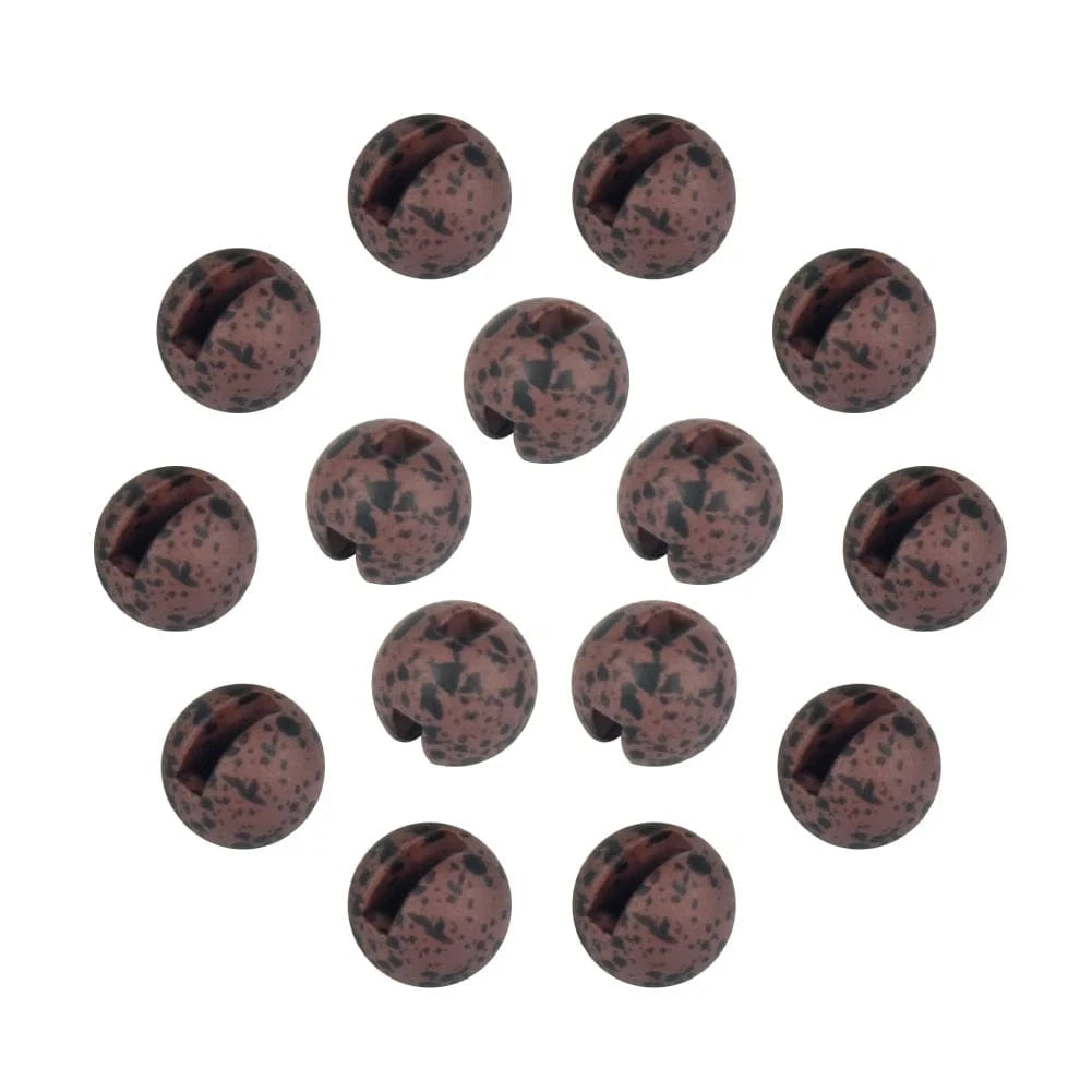China China Matte brown black / 3.0mm Elite TG 50pcs Tungsten Slotted Beads 2.5mm-3.8mm Trout Panfish Hook Fly Tying Bead Material Multi-Color Fly Fishing Tackel