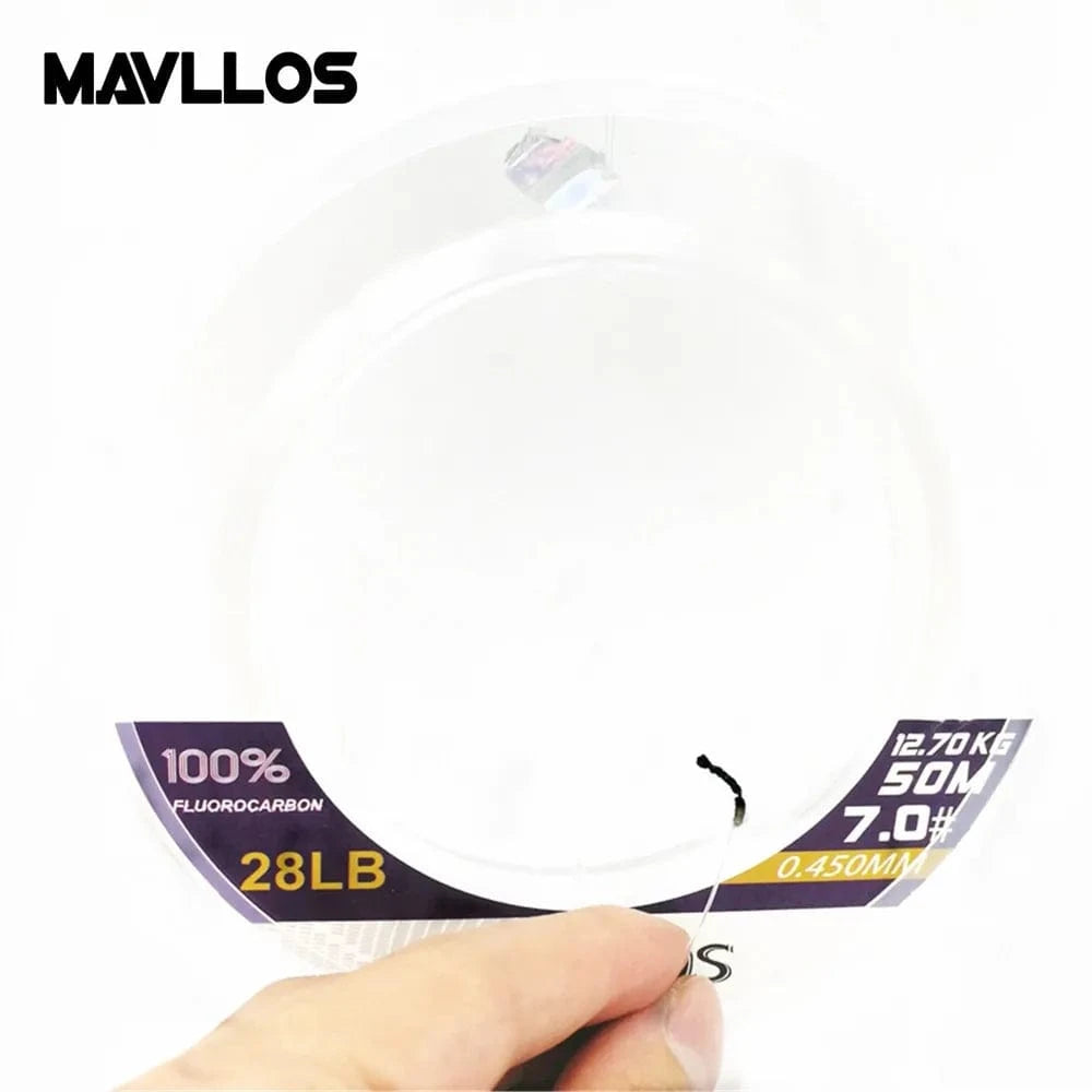 China China Mavllos 100% 100M Fluorocarbon Fishing Line Carp Super Strong  Leader Carbon Fiber Saltwater Fly Fishing Line Monofilament Lines