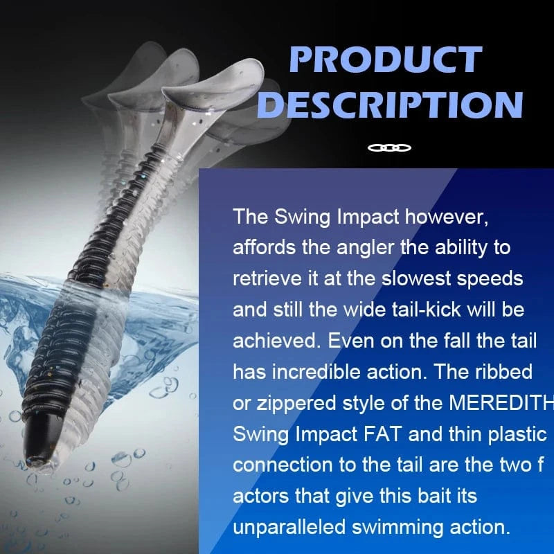 China China MEREDITH Fishing Soft Lures Shad Swing Impact Fat Vibro Fat Soft Bait 75mm 85mm 180mm Tackle Lifelike Iscas Wobbler PVA Fishing