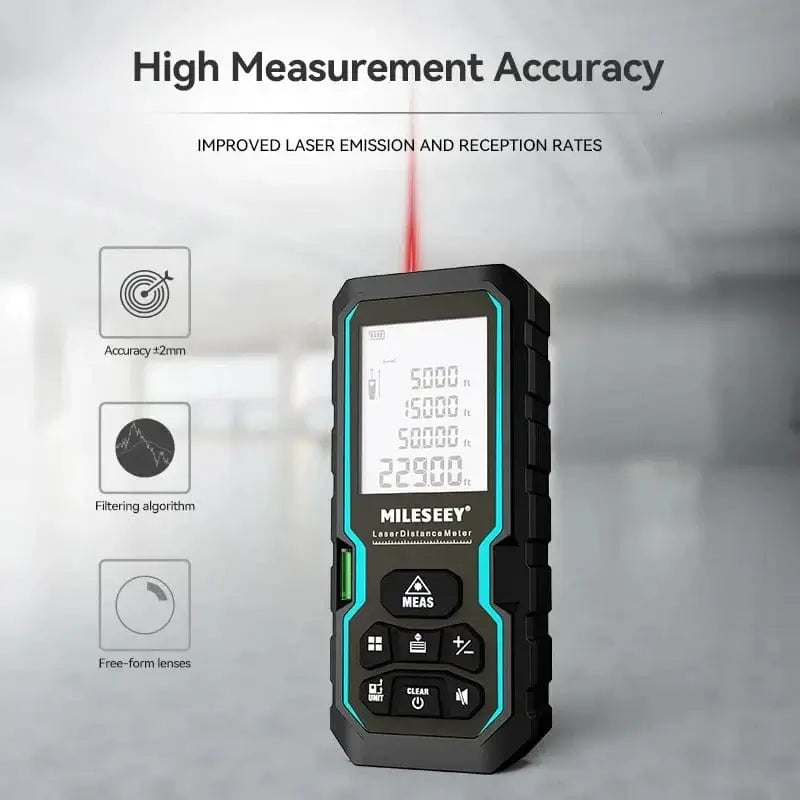 China China MILESEEY S6 Laser Tape Measure 40M 60M 80M 100M Laser Rangefinder IP54 Electronic Ruler Useful Measurement Tool