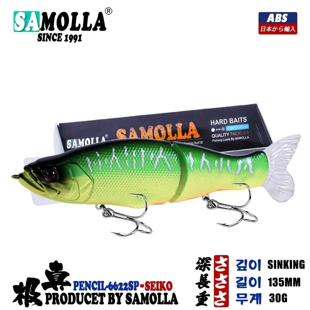 China China mixed color Slow Sinking SwimBaits Fishing Lures 30G Whopper Vibration Soft Tail or Pike And Bass Hard Baits  Isca Artificiall Accessories
