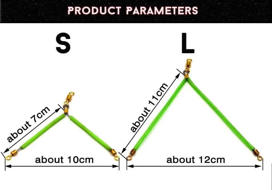 China China MNFT 6Pcs Luminous Stainless Steel Anti Tangle Booms With Swivel Hook Lure Connector Supplies Sea /Boat Fishing Tackle