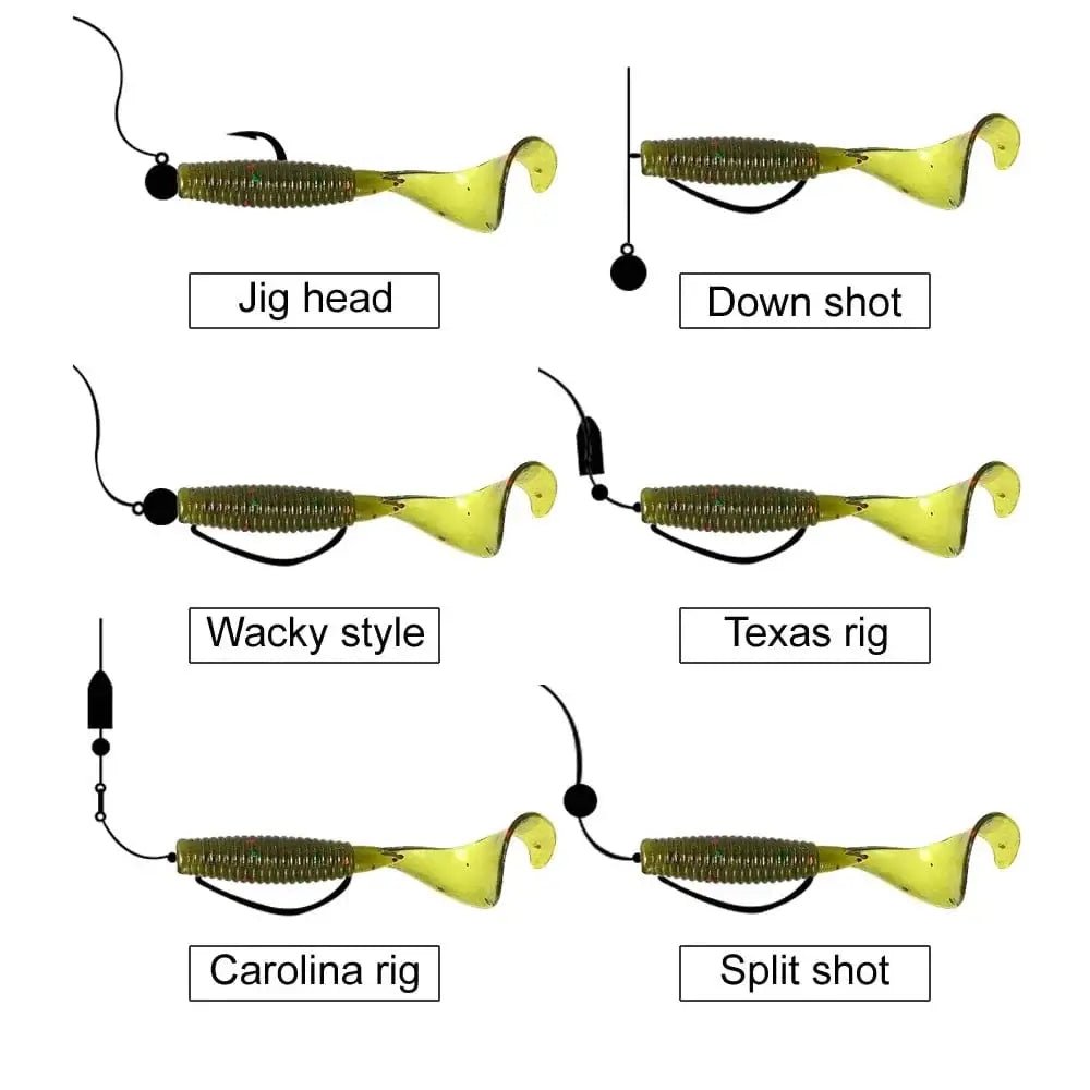 China China MULTI 100Pcs/Lot Fishing Lures 4cm 0.4g Soft Bait Artificial Silicone Wobbler Worm Moggot Grub Lure Sea Swimbait Pike Carp Accessories