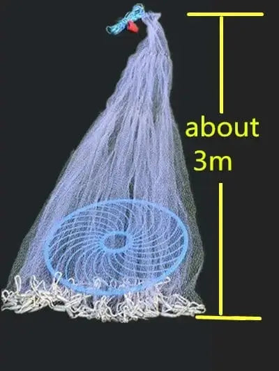 China China MULTI USA Style Easy Throw Cast Nets Strong Line Catch Fishing Net With Disc Small Mesh Hand Throw Network Outdoor Hunting Tool