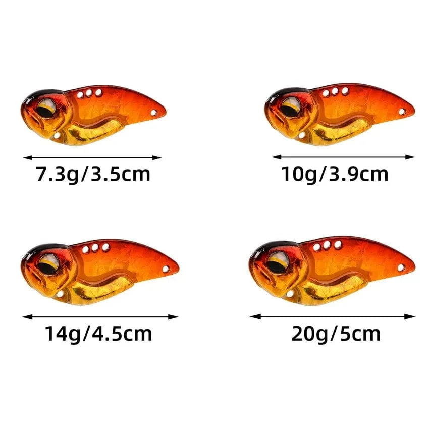 China China New 7/10/14/20g 3D EyesMetal Vib Blade Lure Sinking Vibration Baits Artificial Vibe for Bass Pike Perch Fishing 6 Colors