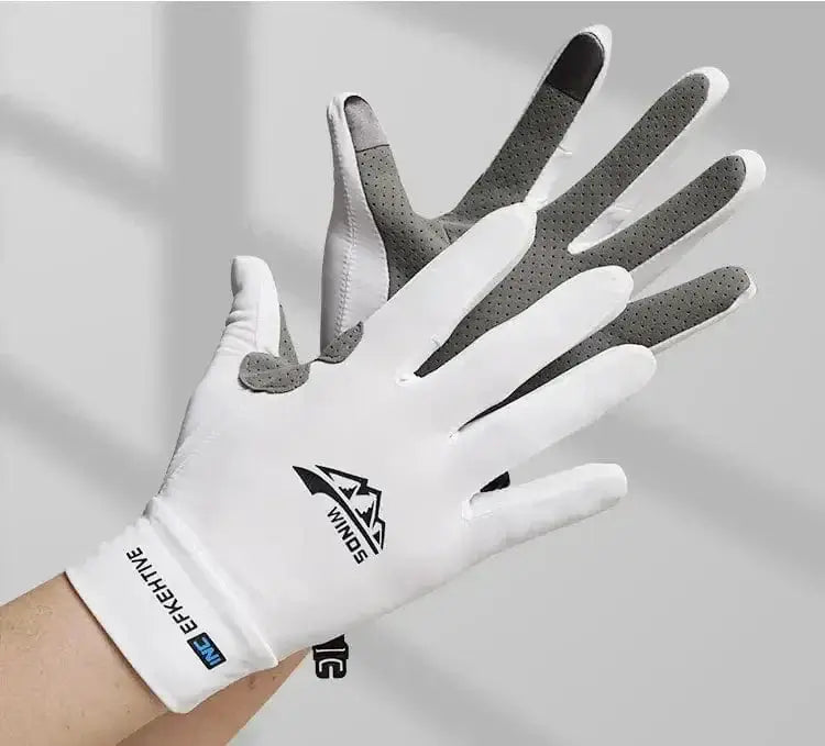China China New Fashion Ice Silk Gloves Men's Summer Thin Outdoor Riding Anti Slip Sunscreen Full Finger Fishing Gloves Kayak Rowing Gloves