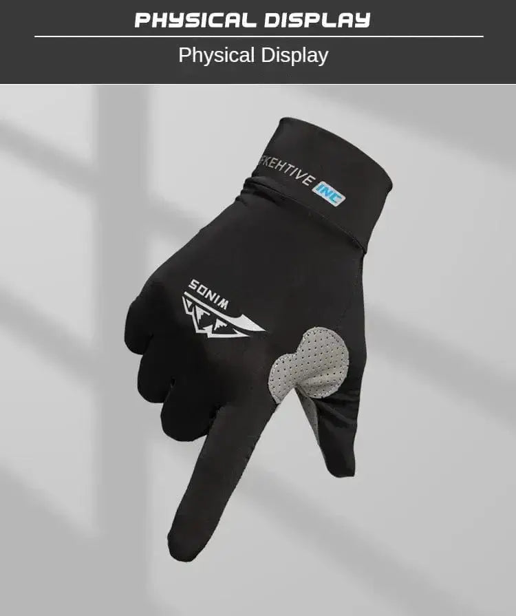China China New Fashion Ice Silk Gloves Men's Summer Thin Outdoor Riding Anti Slip Sunscreen Full Finger Fishing Gloves Kayak Rowing Gloves