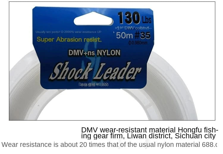 China China New JAPAN Original 50M Nylon Saltwater High Stength Jigging/Popping Leader Fishing Line #7--#60 Tuna Bass for Fishing Reel