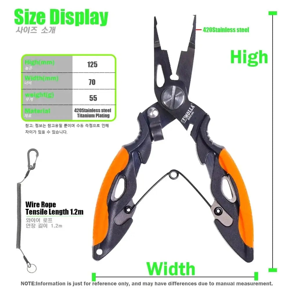 China China New Multifunctional Fishing Pliers Accessories 420 Stainless Steel Body Scissors Line Cutter Hooks Remover Outdoor Fishing Tools