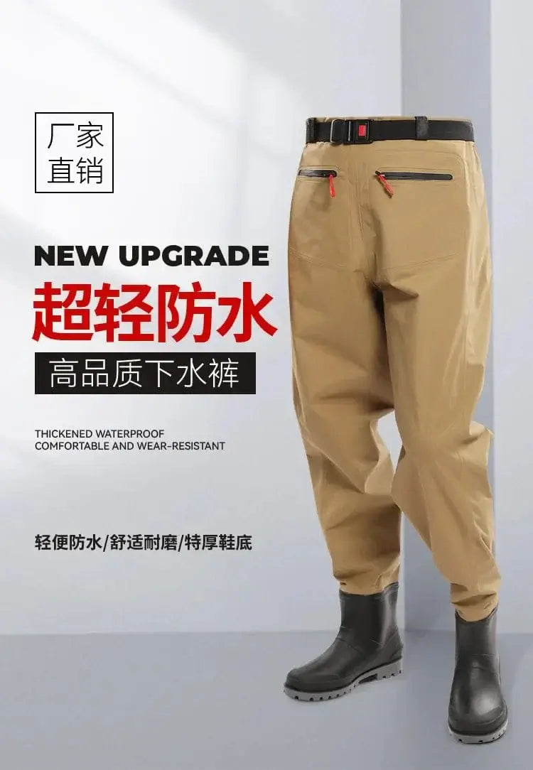 China China New Waist Length Nylon Thickened Half Body Rice Transplanting Water Wading Pants Fishing Shorts Rain Pants Fishing Suit