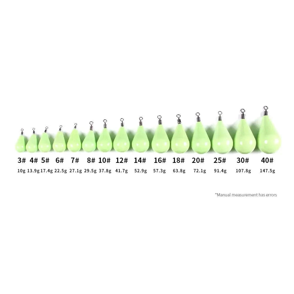 China China Newup Luminous Fishing Sinkers Weight Sinker Ball Worm Flipping Weights for Bass Texas Carolina Rigs Tackle