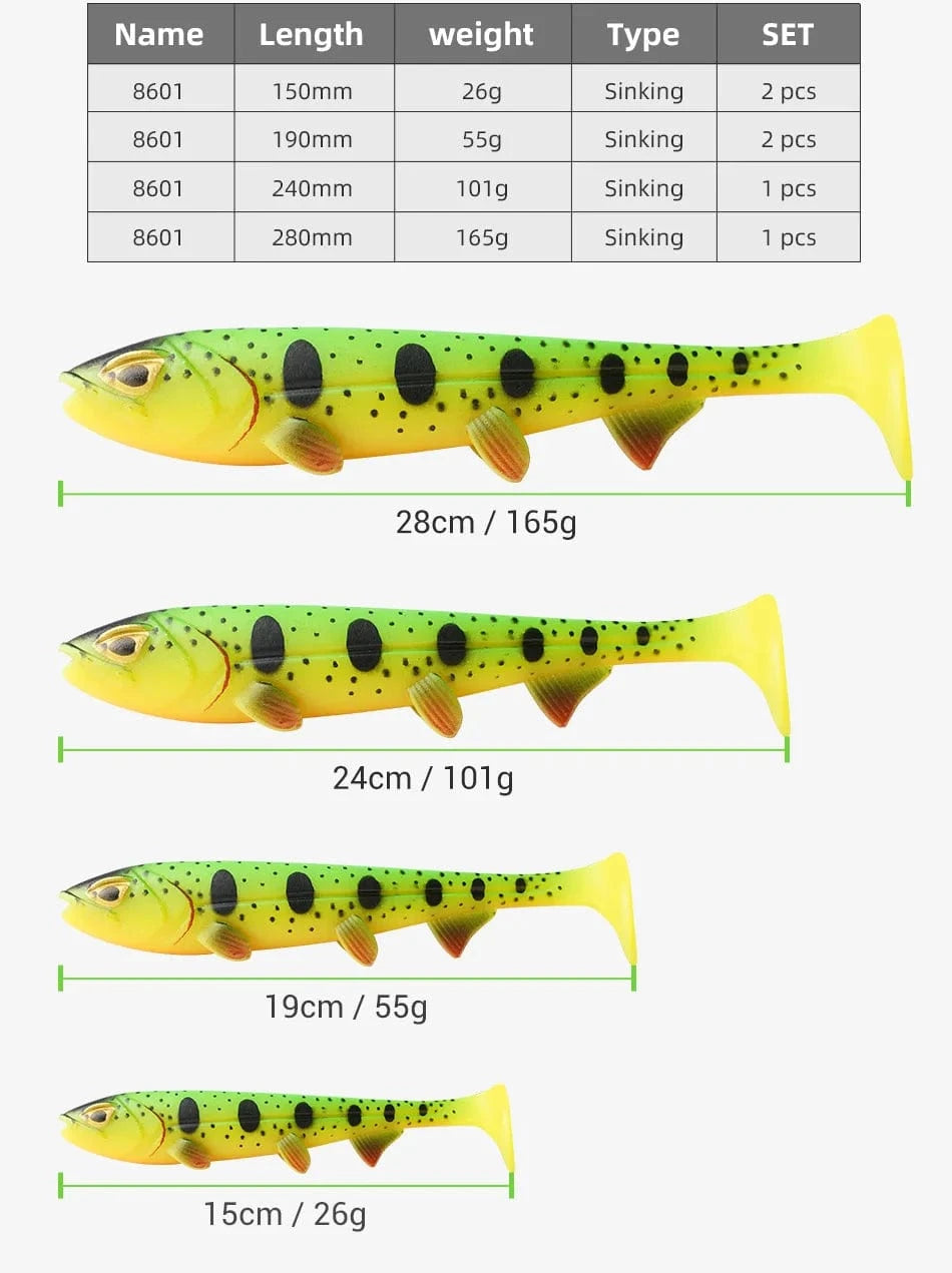 China China Noeby Pro Swimbait Soft Lure 15cm 26g 19cm 55g 24cm 101g 28cm 165g Sinking Silicone Wobblers Pike Big Game Fishing Soft Bait
