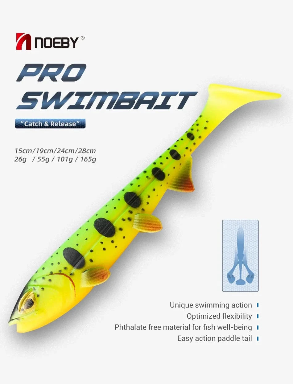 China China Noeby Pro Swimbait Soft Lure 15cm 26g 19cm 55g 24cm 101g 28cm 165g Sinking Silicone Wobblers Pike Big Game Fishing Soft Bait