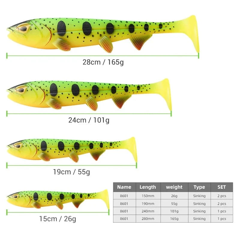 China China Noeby Pro Swimbait Soft Lure 15cm 26g 19cm 55g 24cm 101g 28cm 165g Sinking Silicone Wobblers Pike Big Game Fishing Soft Bait