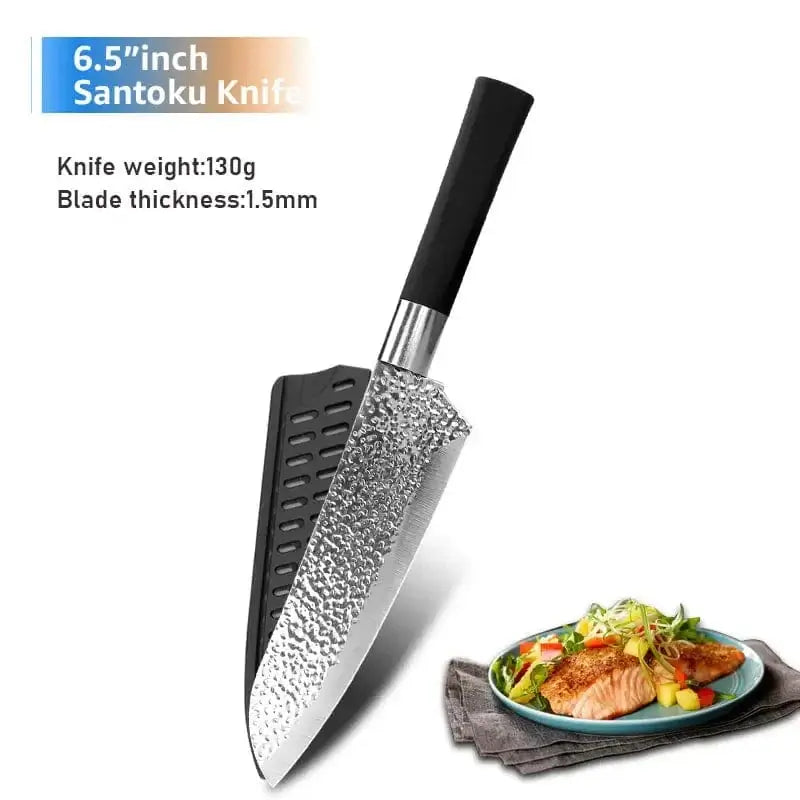 China China O / Russian Federation Chef knives 6 Set Professional Japanese Kitchen knives High Carban  stainless steel Meat Cleaver Fruit Paring knife Chef Knife