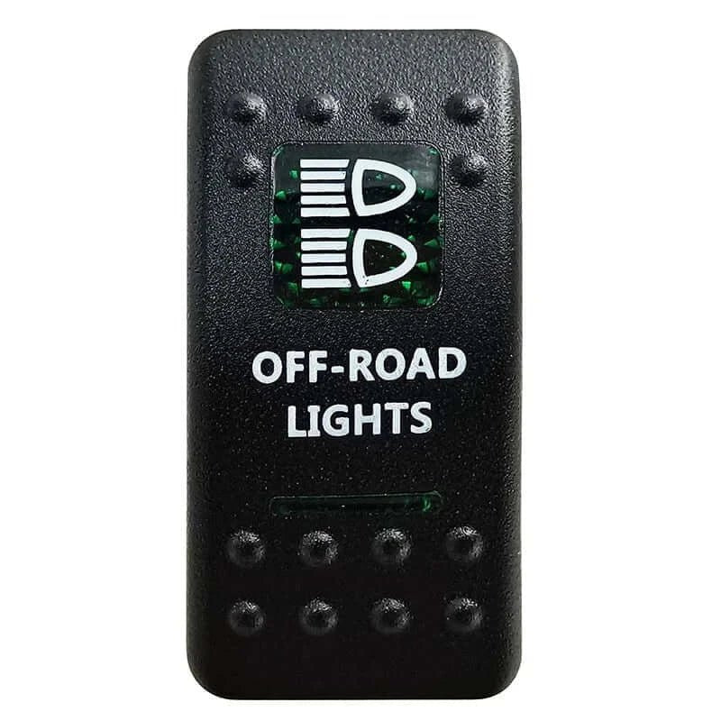 China China Off Road Lights Green Led Light Bar Rocker Switch SPST 5Pins/DPDT 7Pins For Car Marine Boat IP68 NARVA Carling ARB Auto Parts Camper Replacement