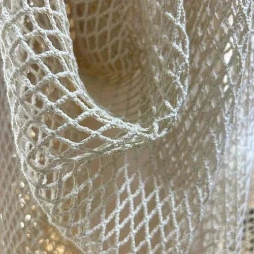 China China Off white / 50x150cm Fishing Net Fabric Cotton Linen Large Mesh Diamond Shooting Background Creative Diy Sewing By The Meter Wholesale