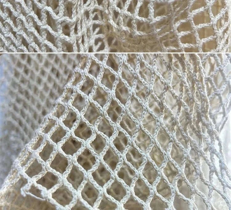China China Off white / 50x150cm Fishing Net Fabric Cotton Linen Large Mesh Diamond Shooting Background Creative Diy Sewing By The Meter Wholesale
