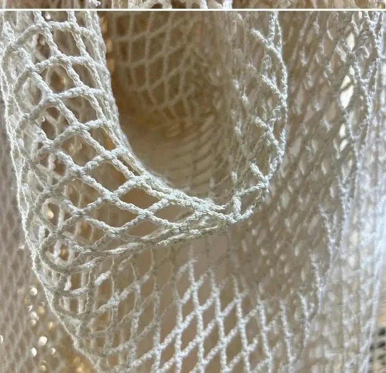 China China Off white / 50x150cm Fishing Net Fabric Cotton Linen Large Mesh Diamond Shooting Background Creative Diy Sewing By The Meter Wholesale