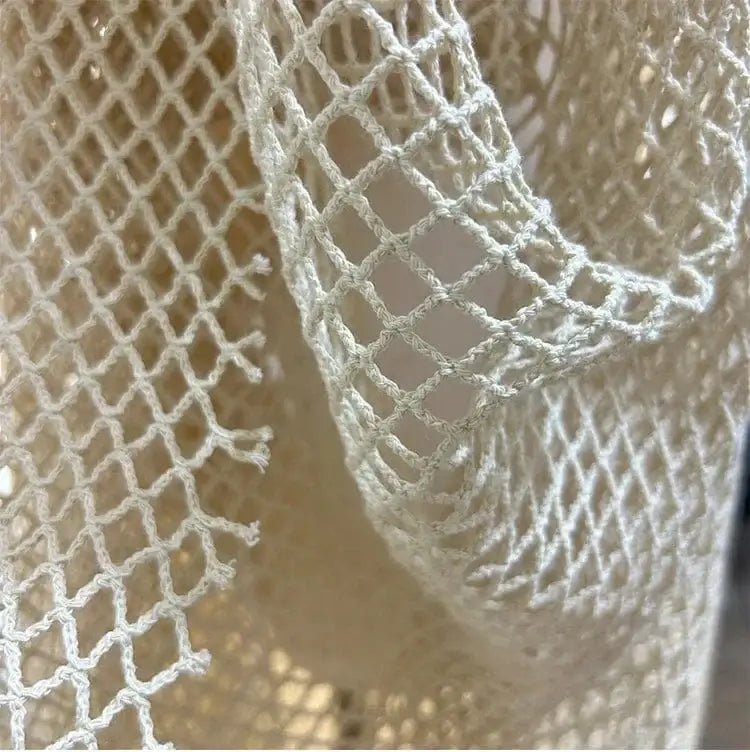 China China Off white / 50x150cm Fishing Net Fabric Cotton Linen Large Mesh Diamond Shooting Background Creative Diy Sewing By The Meter Wholesale