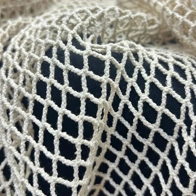 China China Off white / 50x150cm Fishing Net Fabric Cotton Linen Large Mesh Diamond Shooting Background Creative Diy Sewing By The Meter Wholesale