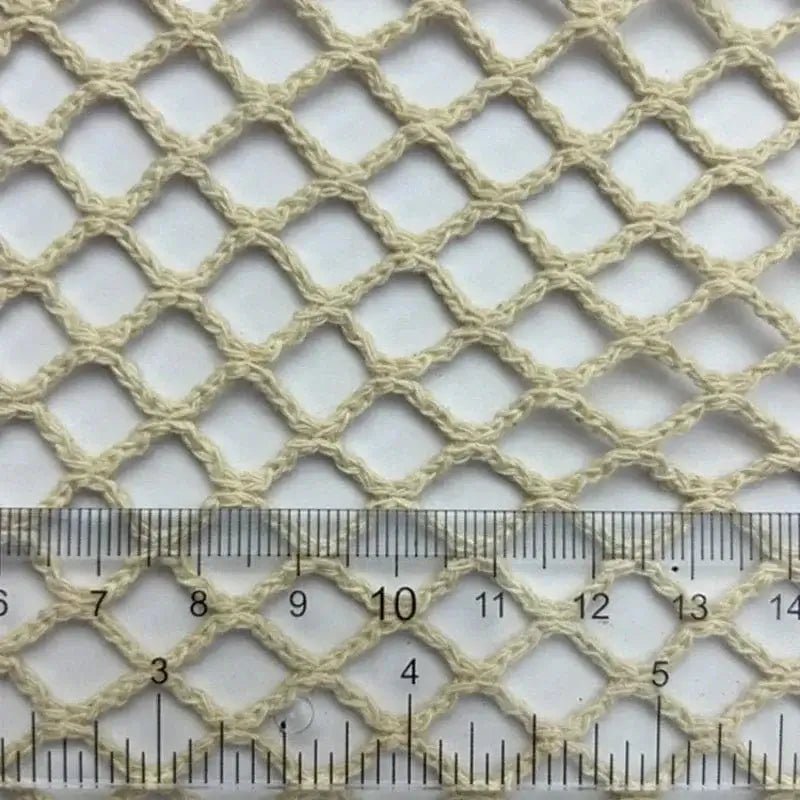 China China Off white / 50x150cm Fishing Net Fabric Cotton Linen Large Mesh Diamond Shooting Background Creative Diy Sewing By The Meter Wholesale