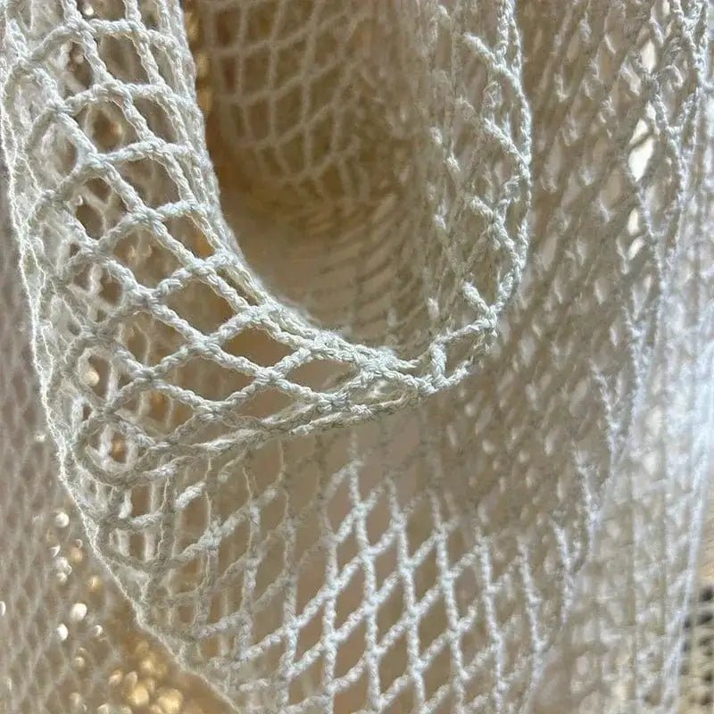 China China Off white / 50x150cm Fishing Net Fabric Cotton Linen Large Mesh Diamond Shooting Background Creative Diy Sewing By The Meter Wholesale