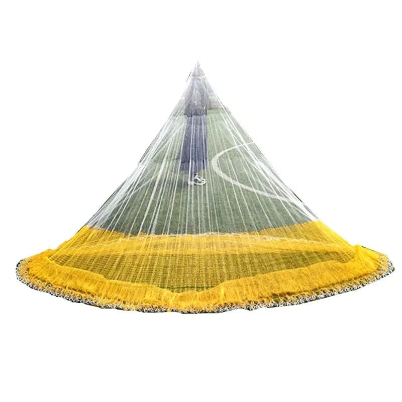 China China Open Diameter 4m Diameter 4m-6m Korea Style Nylon Fishing Cast Net Agravate Chain Sinkers Hand Throw Net of Deep Pocket Atarrayas Para Pescar