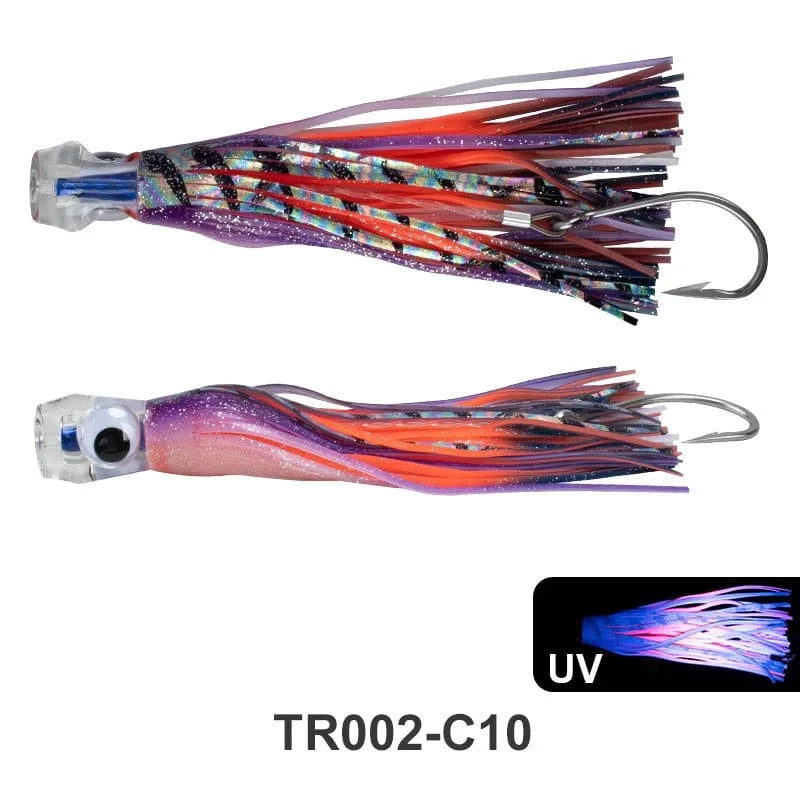 China China orange-1pc 1pc 23cm 130g UV Trolling Lure Bait Resin Head Head Octopus Squid Skirt Bait Big Game Drag Fishing Marlin Tuna Pesca Hard Bait