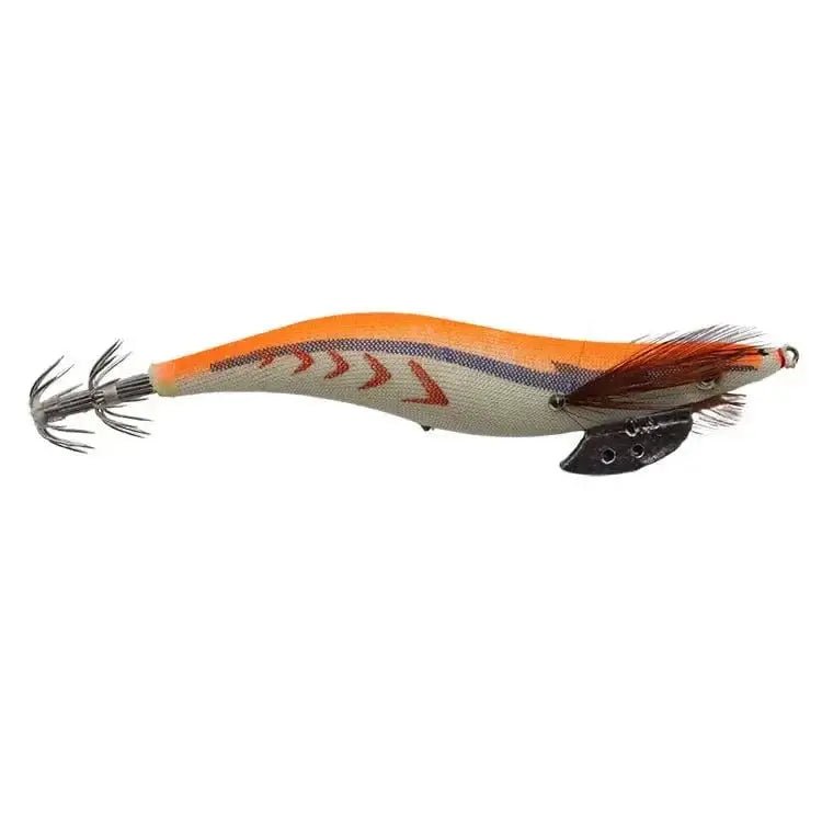 China China Orange / 4.0 (15cm) ZYZ  Squid Bait 2.5# 3.0# 3.5# 4.0# Luminous Octopus Hook Wood Shrimp Lures Simulation Sea Fishing Lure  Jigs Tackle