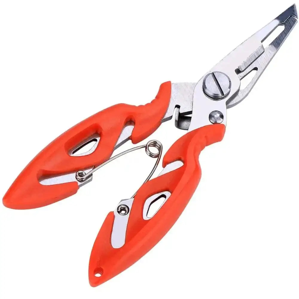 China China Orange Fishing Clamp Sougayilang Fishing Pliers Fish Grip Tools Saltwater Resistant Aluminum Pliers EVA Handle Split Ring Hook Remover Pesca