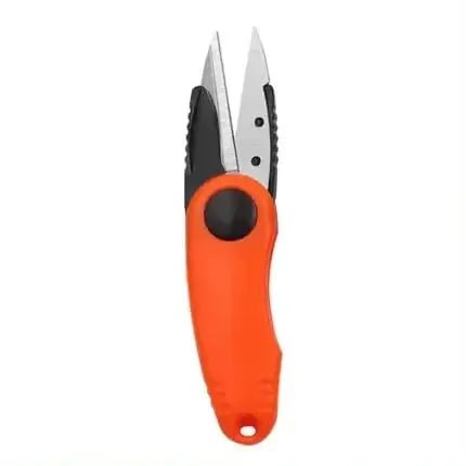China China Orange Folding Scissors Shrimp-Shaped Stainless Steel Scissors Clipper Nipper Fish Use Fishing Line Cutter Accessories For Fishing